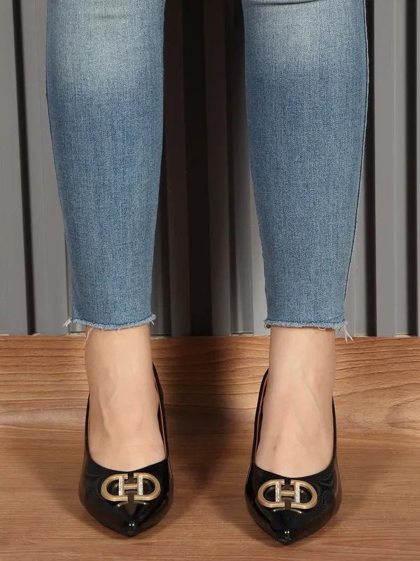Black_Patent_Block_Heels_Pumps_Slip_On_For_Women_And_Girls