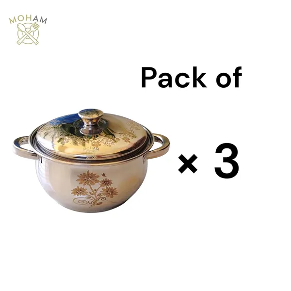 Stainless_Steel_Donga_Handi_Serving_Set_2000_Ml_Each_Laser_Design_Ideal_For_Gifting_Pack_Of_3
