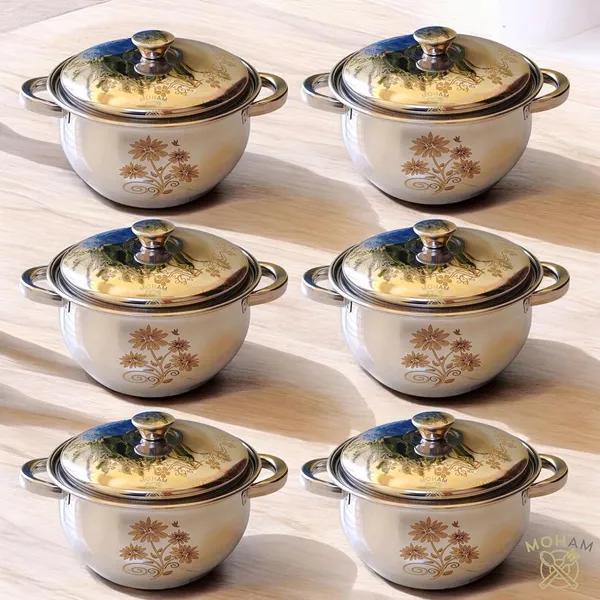 Stainless_Steel_Donga_Handi_Serving_Set_2000_Ml_Each_Laser_Design_Ideal_For_Gifting_Pack_Of_6