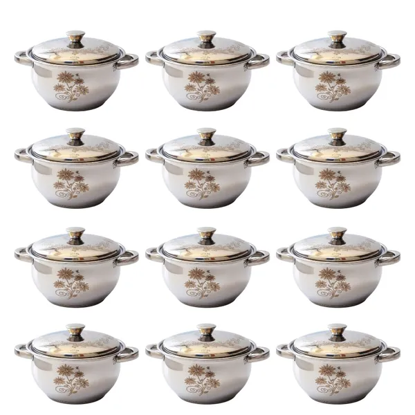 Stainless_Steel_Donga_Handi_Serving_Set_2000_Ml_Each_Laser_Design_Ideal_For_Gifting_Pack_Of_12