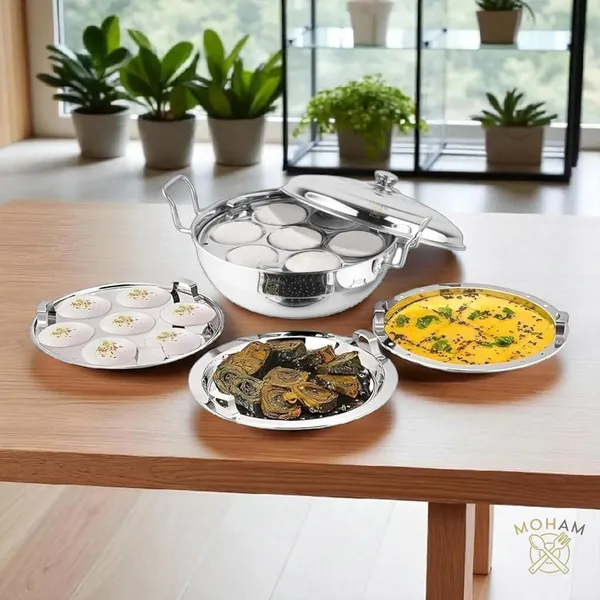 Stainless_Steel_Idli_Maker_Triply_Base_With_Glass_Lid_Donga,_Induction_Friendly_Ideal_For_Idli_Dhokla_And_Momo_Pack_Of_1