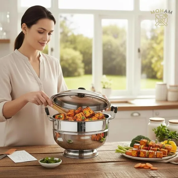Stainless_Steel_Bati_Cooker_With_2_Litre_Donga_Non_Induction_Ideal_For_Pizza_And_Litti