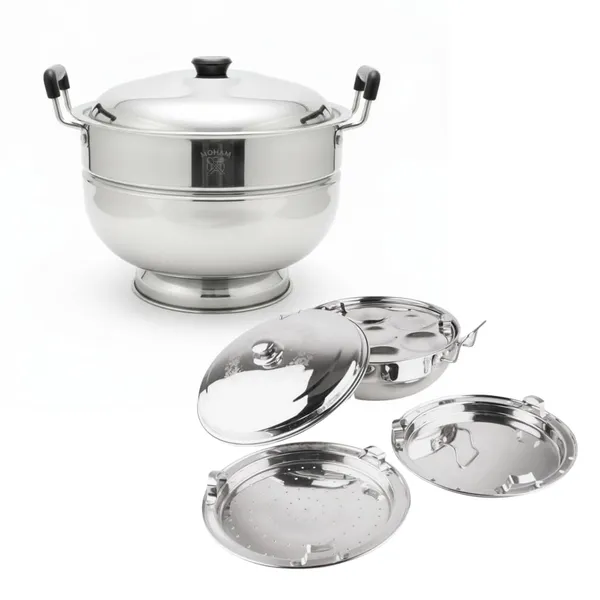 Stainless_Steel_Bati_Cooker_With_Idli_Maker_Non_Induction_Ideal_For_Pizza_And_Litti_Set_Of_1