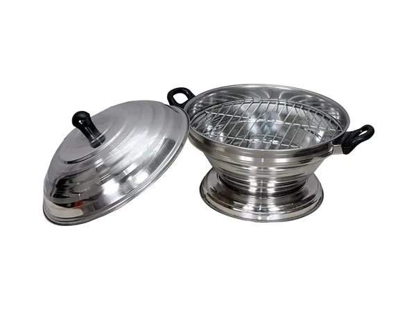 Stainless_Steel_Multipurpose_Oven_With_Jali_And_2_Handles_Ideal_For_Bati_Pizza_And_Barbeque_Pack_Of_1