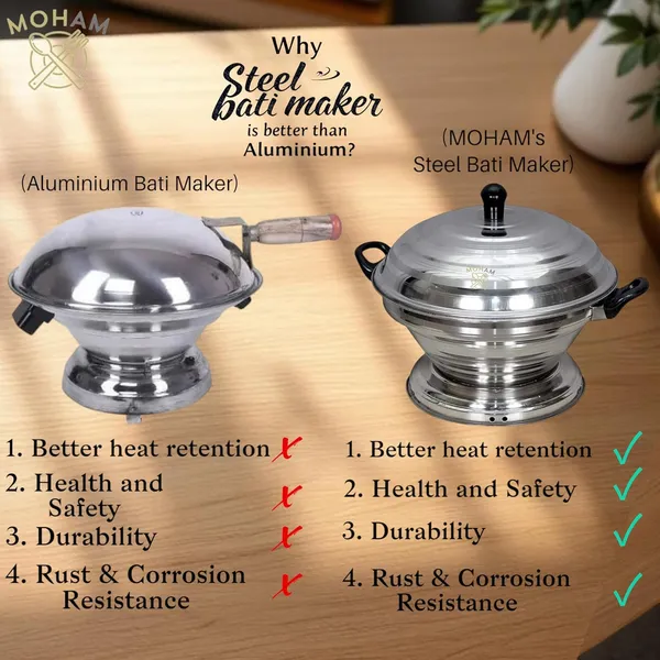 Stainless_Steel_Multipurpose_Oven_With_Jali_And_2_Handles_Ideal_For_Bati_Pizza_And_Barbeque_Pack_Of_1