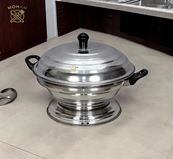 Stainless_Steel_Multipurpose_Oven_With_Jali_And_2_Handles_Ideal_For_Bati_Pizza_And_Barbeque_Pack_Of_1