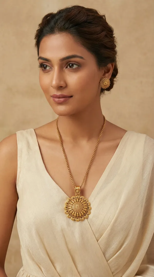 Micro_Gold_Plated_AD_Diamond_Studded_Fancy_Oval_Pendant_Set_with_Chain