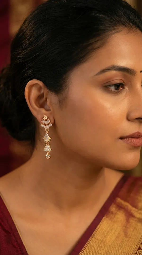 Micro_Gold_Plated_And_Diamond_Daily_Wear_Fancy_Jhumka_Earring