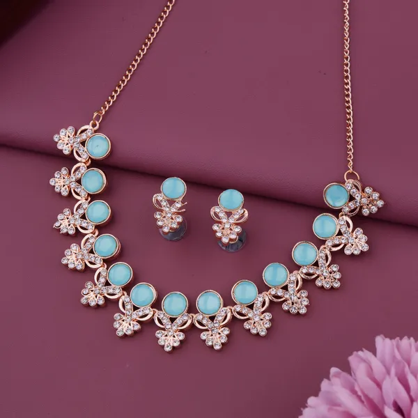 Designer_Blue_Diamond_Look_Choker_Set_with_Matching_Earrings_for_Women