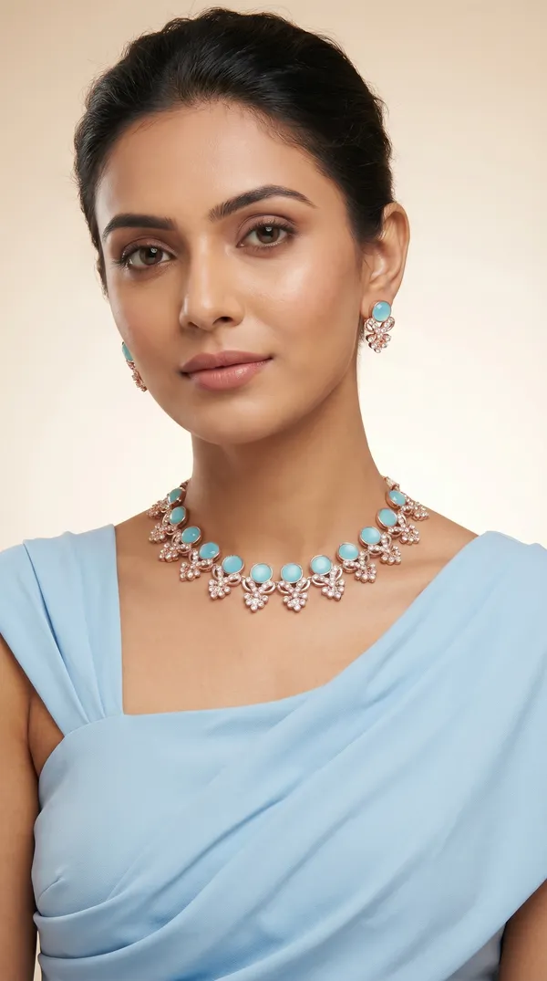 Designer_Blue_Diamond_Look_Choker_Set_with_Matching_Earrings_for_Women