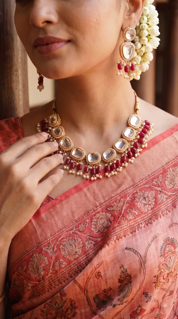 Kundan_Style_Red_Beads_Necklace_Set_with_Pearl_Drops_&_Earrings