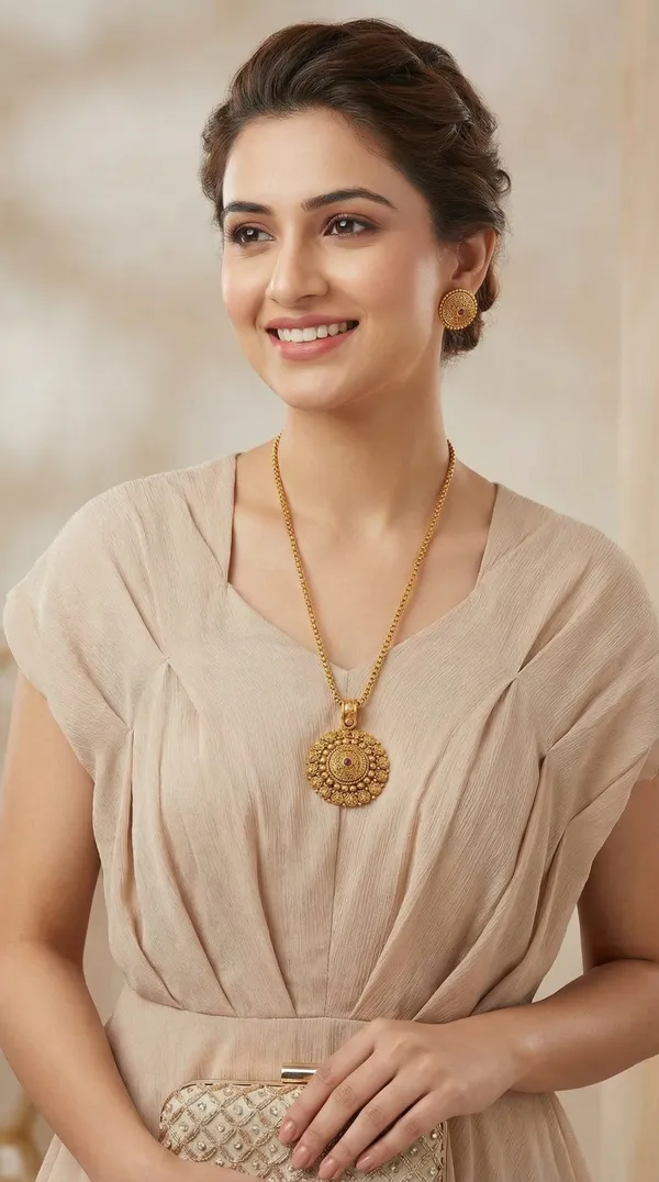 Micro_Gold_Plated_AD_Diamond_Studded_Fancy_Oval_Pendant_Set_with_Chain