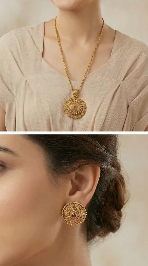 Micro_Gold_Plated_AD_Diamond_Studded_Fancy_Oval_Pendant_Set_with_Chain