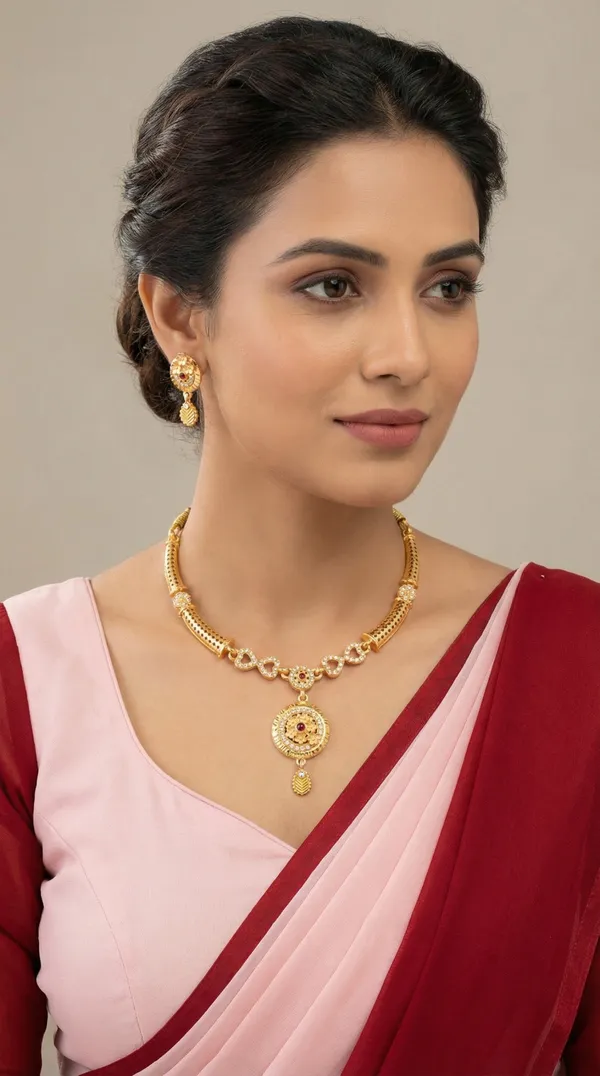 Traditional_Gold-Plated_Necklace_Set_with_Earrings