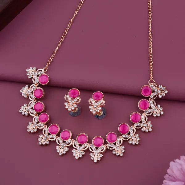 Designer_Pink_Diamond_Look_Choker_Set_with_Matching_Earrings_for_Women