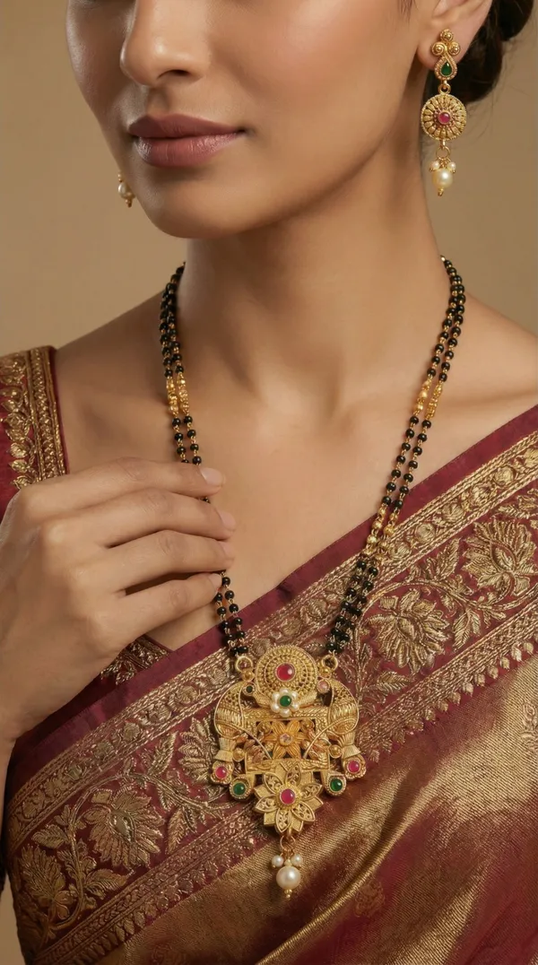 Micro_gold_plated_diamond_studed_fancy_flower_square_mangalsutra