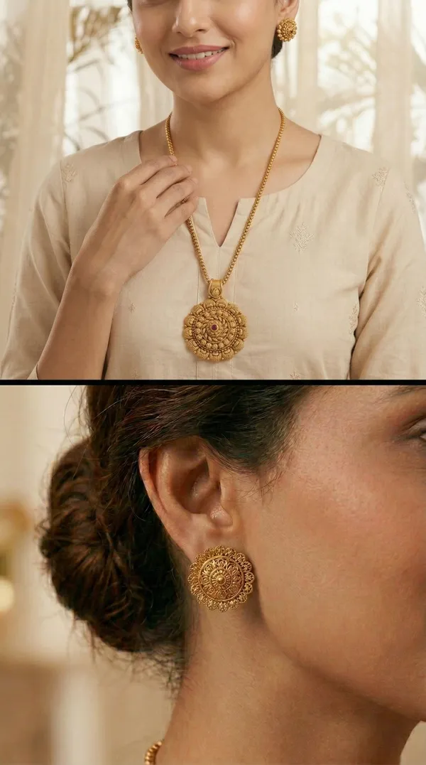 Micro_Gold_Plated_AD_Diamond_Studded_Fancy_Oval_Pendant_Set_with_Chain