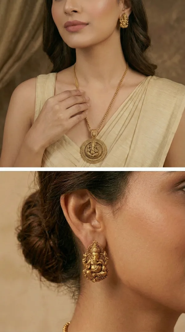 Micro_Gold_Plated_AD_Diamond_Studded_Fancy_Oval_Pendant_Set_with_Chain