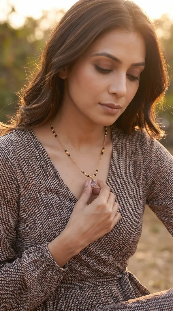 Heritage_Black_Bead_Gold_Chain_Necklace_with_Ornate_Teardrop_Stone_Pendant_for_Women