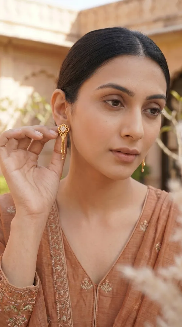 Micro_Gold_Plated_And_Diamond_Daily_Wear_Fancy_Jhumka_Earring