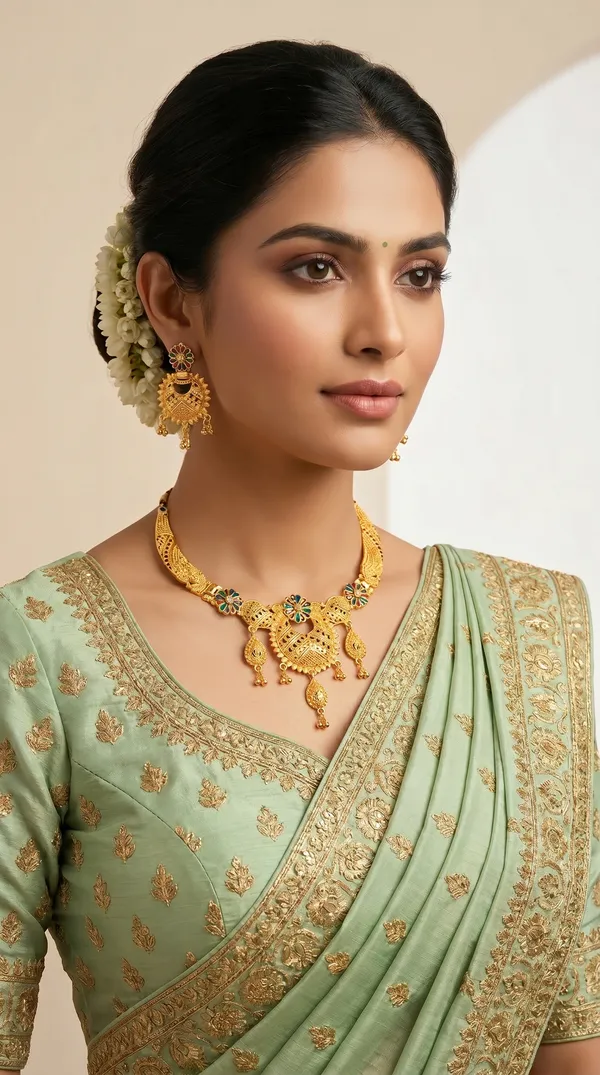 Traditional_Gold-Plated_Necklace_Set_with_Earrings