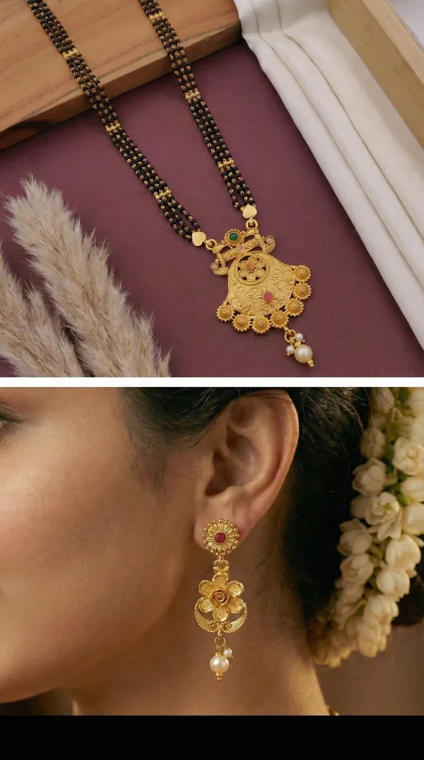 Micro_gold_plated_diamond_studed_fancy_flower_square_mangalsutra