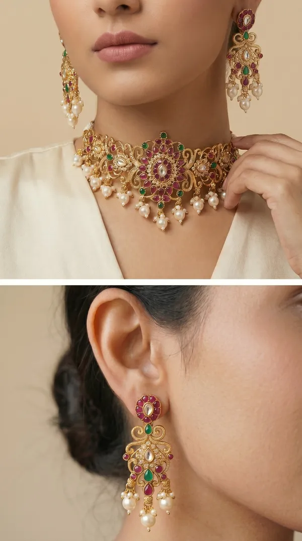 Royal_Ruby_Emerald_Pearl_Choker_Necklace_Set_for_Women