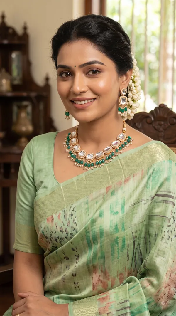Kundan_Style_Green_Beads_Necklace_Set_with_Pearl_Drops_&_Earrings