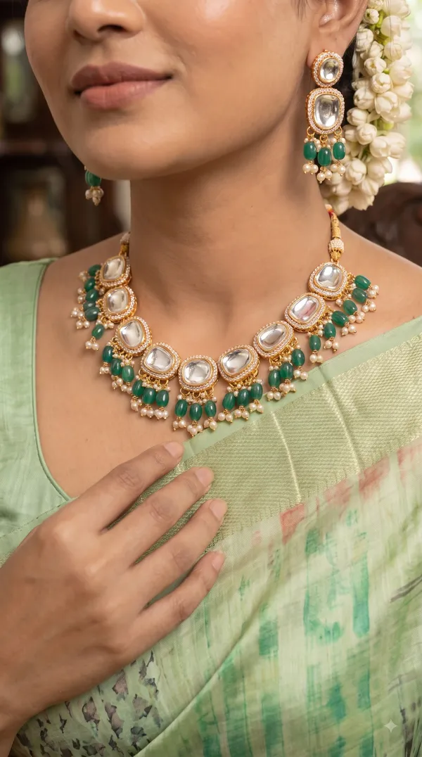 Kundan_Style_Green_Beads_Necklace_Set_with_Pearl_Drops_&_Earrings