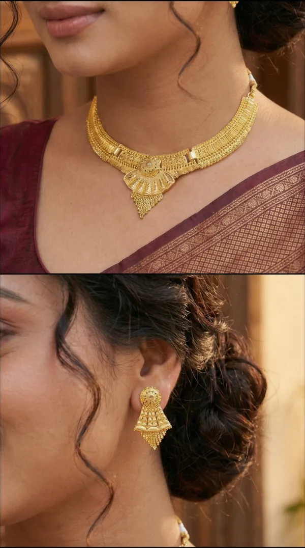 Rose_Gold_Traditional_Gold_Plated_Necklace_Set_With_Earrings_For_Women