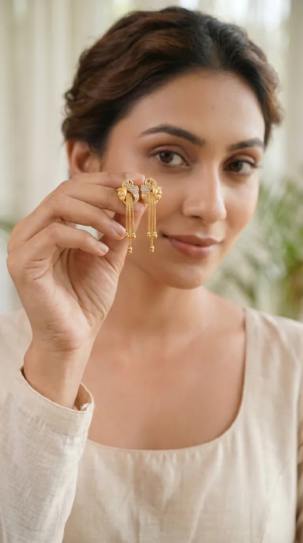 Micro_Gold_Plated_And_Diamond_Daily_Wear_Fancy_Jhumka_Earring