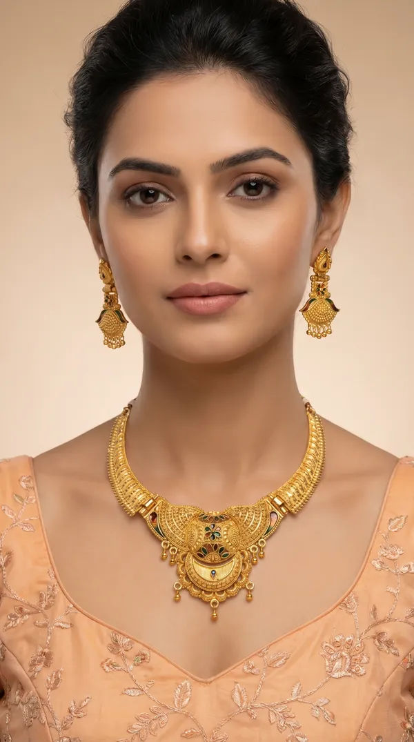 Micro_Gold_Plated_AD_Diamond_Studded_Fancy_Forming_Necklace_with_Earrings_for_Women