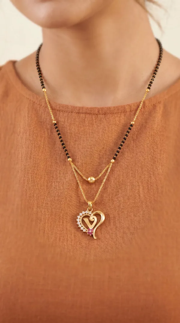 Gold_Plated_�V�_Initial_Heart_Pendant_Mangalsutra_with_Black_Beads_for_Women