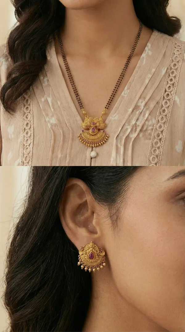 Micro_Gold_Plated_AD_Diamond_Studded_Fancy_Oval_Pendant_Set_with_Chain