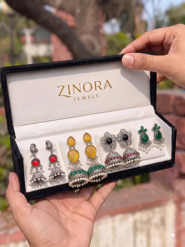 Multi-Style_Earrings_Pack_of_4_|_Modern_Fashion_Jewelry_Combo