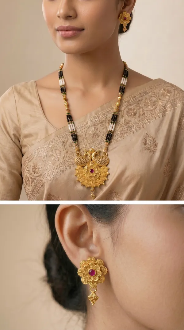 Gold_Plated_Mangalsutra_Set_with_Earrings