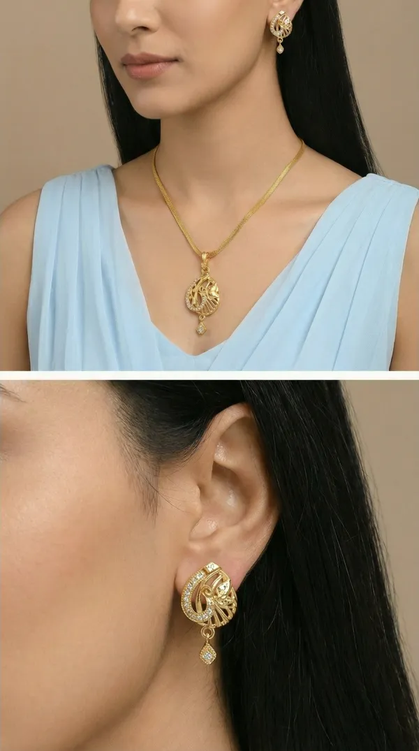 Micro_Gold_Plated_AD_Diamond_Studded_Fancy_Oval_Pendant_Set_with_Chain