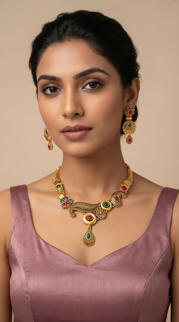 Classic_Gold_Plated_Necklace_Set_with_Colorful_Stone_Detailing
