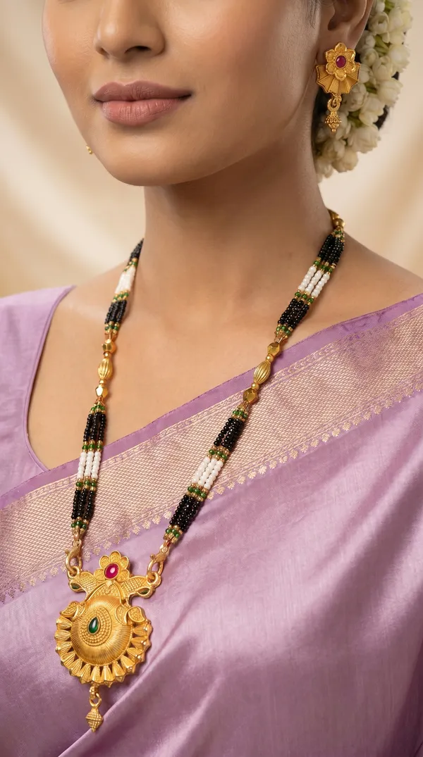 Gold_Plated_Mangalsutra_Set_with_Earrings