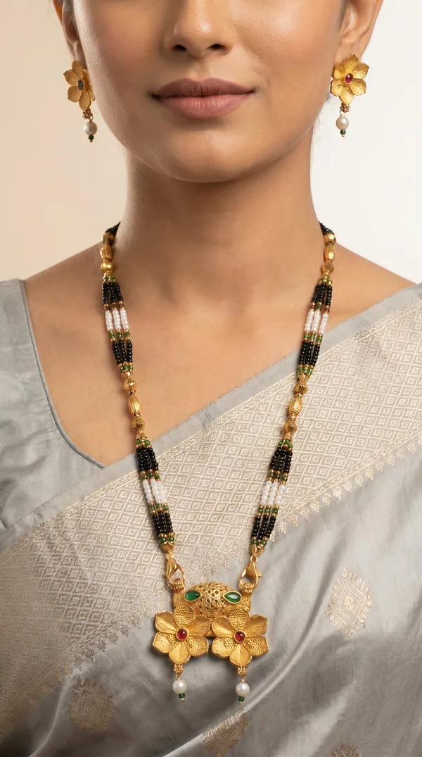 Gold_Plated_Mangalsutra_Set_with_Earrings