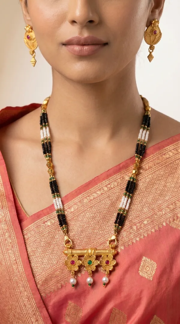 Gold_Plated_Mangalsutra_Set_with_Earrings
