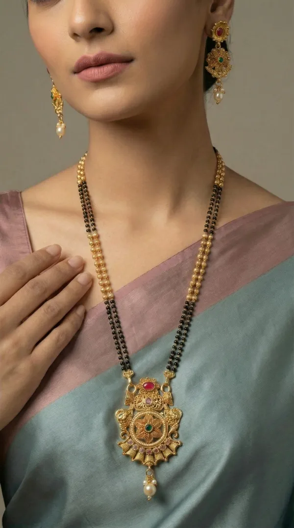 Micro_gold_plated_diamond_studed_fancy_flower_square_mangalsutra