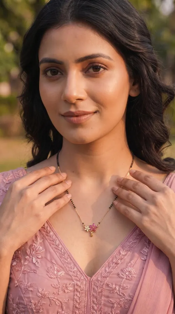 Floral_Charm_Black_Beaded_Mangalsutra_with_Pink_&_White_Flower_Pendant
