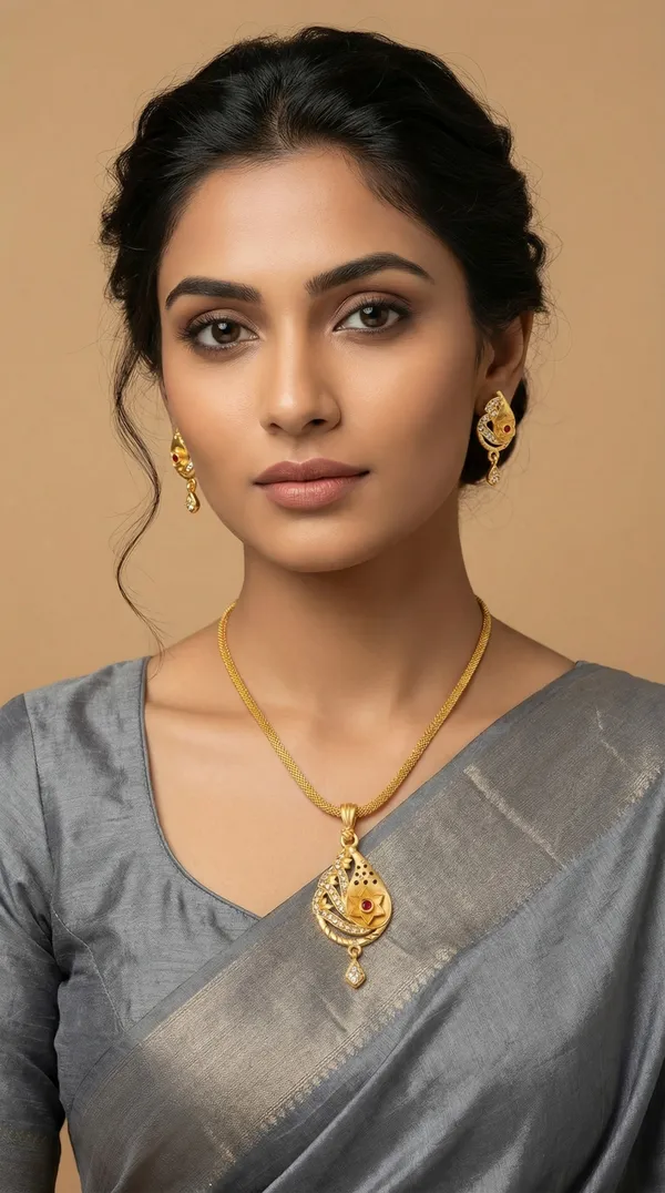 Micro_Gold_Plated_AD_Diamond_Studded_Fancy_Oval_Pendant_Set_with_Chain