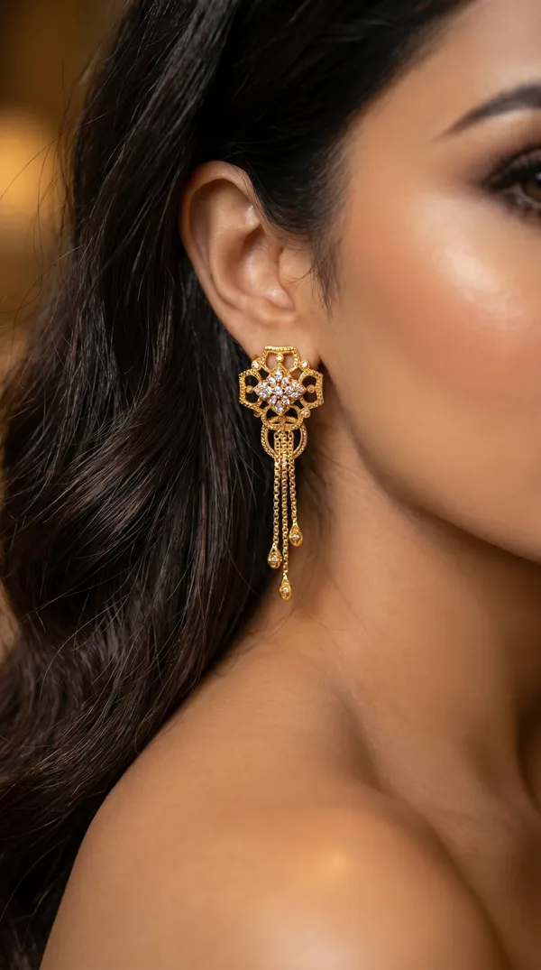 Micro_Gold_Plated_And_Diamond_Daily_Wear_Fancy_Jhumka_Earring