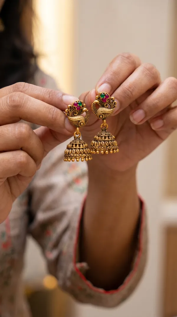 Gold_Plated_Traditional_Jhumka_Earrings