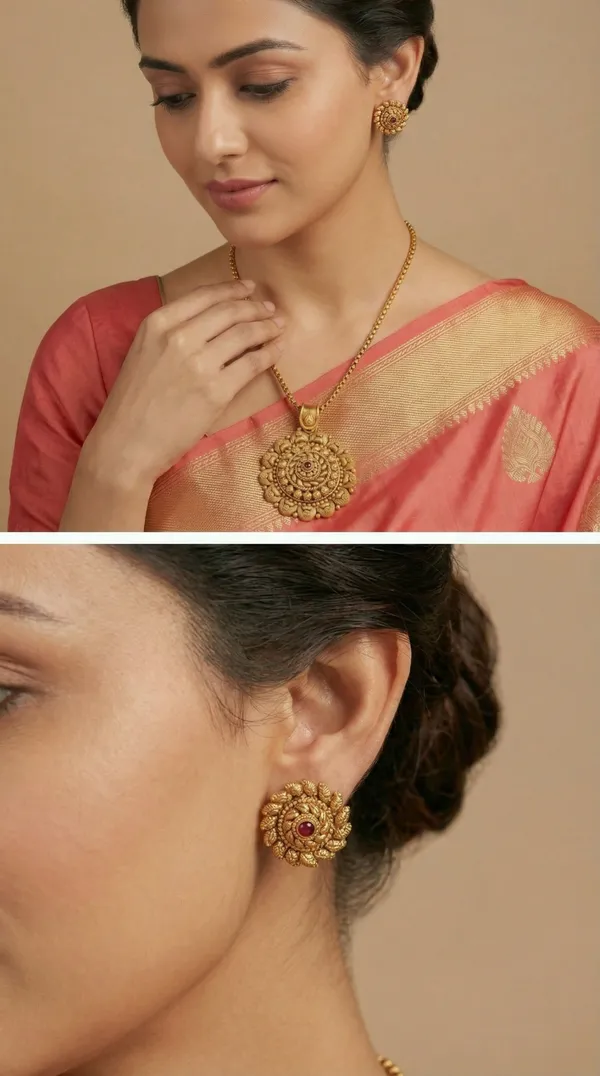 Micro_Gold_Plated_AD_Diamond_Studded_Fancy_Oval_Pendant_Set_with_Chain