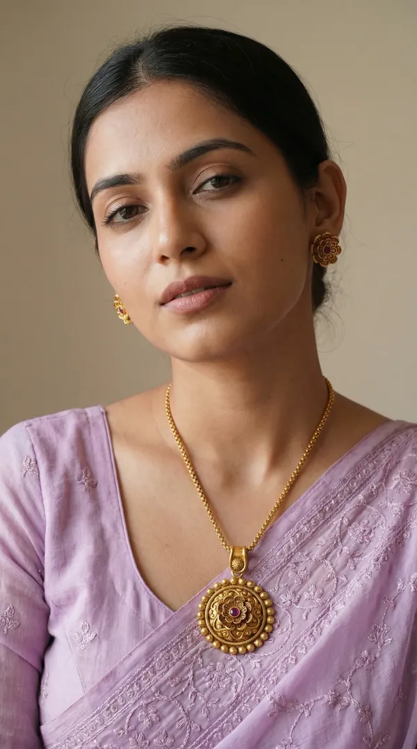 Micro_Gold_Plated_AD_Diamond_Studded_Fancy_Oval_Pendant_Set_with_Chain