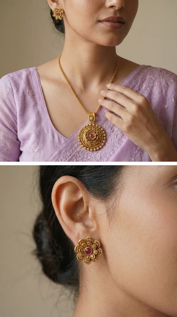 Micro_Gold_Plated_AD_Diamond_Studded_Fancy_Oval_Pendant_Set_with_Chain