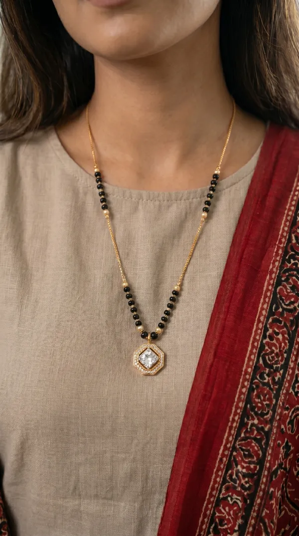 Gold_Plated_Square_Diamond_Pendant_Mangalsutra_with_Black_Beads_for_Women